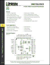 Click here to download HMC702LP6CE Datasheet