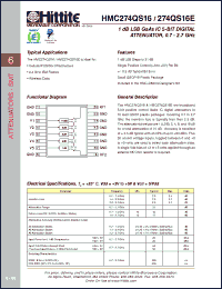Click here to download 274QS16E Datasheet