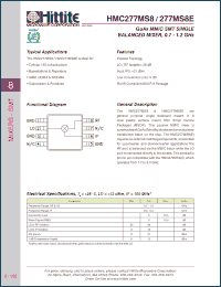 Click here to download HMC277MS8 Datasheet
