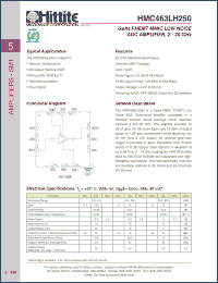 Click here to download HMC463LH250 Datasheet