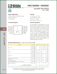 Click here to download HMC190MS8_05 Datasheet