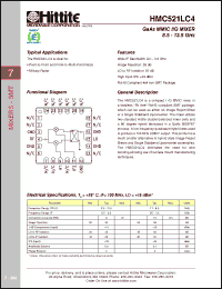 Click here to download HMC521LC4 Datasheet