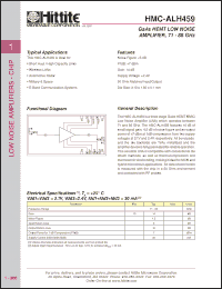 Click here to download HMC-ALH459 Datasheet