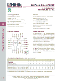 Click here to download HMC610LP4E Datasheet