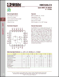 Click here to download HMC526LC4 Datasheet