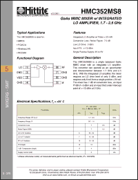 Click here to download HMC352MS8 Datasheet