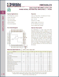 Click here to download HMC606LC5 Datasheet
