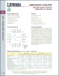 Click here to download HMC616LP3E Datasheet