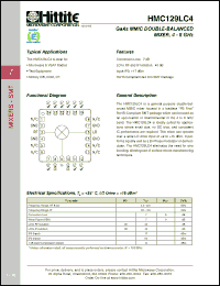 Click here to download HMC129LC4 Datasheet