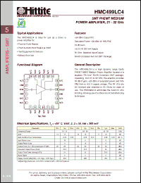 Click here to download HMC499LC4 Datasheet