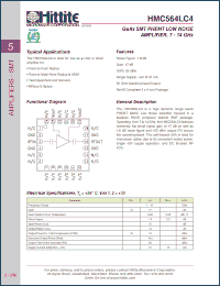 Click here to download HMC564LC4 Datasheet