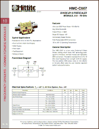 Click here to download HMC-C007 Datasheet