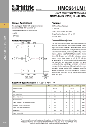 Click here to download HMC261LM1_01 Datasheet