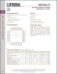 Click here to download HMC565LC5 Datasheet
