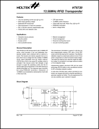 Click here to download HT6720 Datasheet