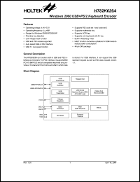 Click here to download HT82K629A Datasheet