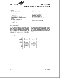 Click here to download HT27C040 Datasheet