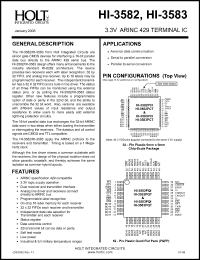 Click here to download HI-3582PQI Datasheet