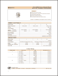 Click here to download HF9113-01802II Datasheet