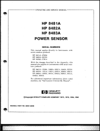 Click here to download HP8482A Datasheet