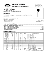 Click here to download H2N3904 Datasheet