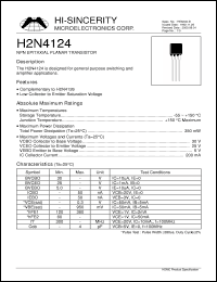 Click here to download H2N4124 Datasheet