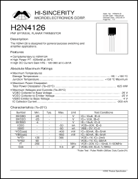 Click here to download H2N4126 Datasheet