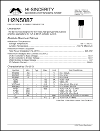 Click here to download H2N5087 Datasheet