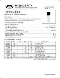 Click here to download H2N5088 Datasheet