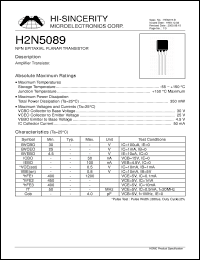Click here to download H2N5089 Datasheet