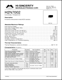 Click here to download H2N7002 Datasheet