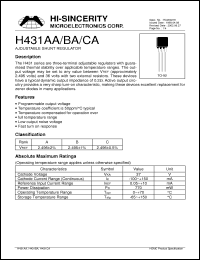 Click here to download H431CA Datasheet