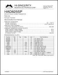 Click here to download HAD825SP Datasheet