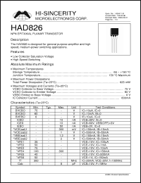 Click here to download HAD826 Datasheet