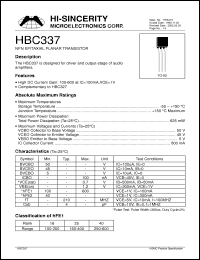 Click here to download HBC337 Datasheet