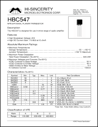 Click here to download HBC547 Datasheet