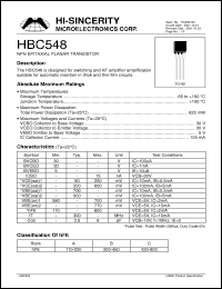 Click here to download HBC548 Datasheet