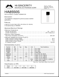 Click here to download HA8550S Datasheet