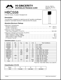 Click here to download HBC558 Datasheet