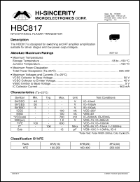 Click here to download HBC817 Datasheet