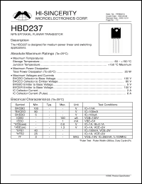 Click here to download HBD237 Datasheet