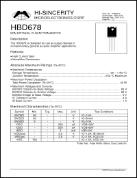 Click here to download HBD678 Datasheet