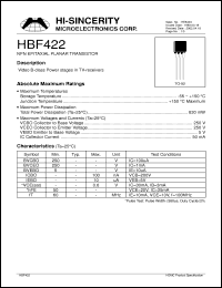 Click here to download HBF422 Datasheet