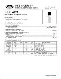 Click here to download HBF423 Datasheet