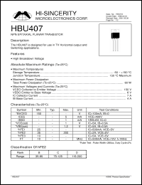 Click here to download HBU407 Datasheet