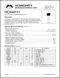 Click here to download HD44H11 Datasheet