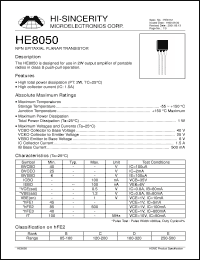 Click here to download HE8050 Datasheet