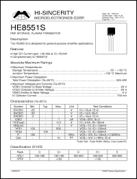 Click here to download HE8551S Datasheet