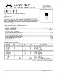 Click here to download HI44H11 Datasheet