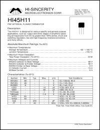 Click here to download HI45H11 Datasheet